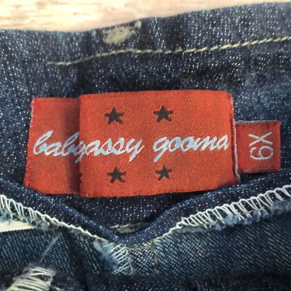 Baby Gassy Gooma Boutique Kids Girls Sz 6x Floral Painted Jeans